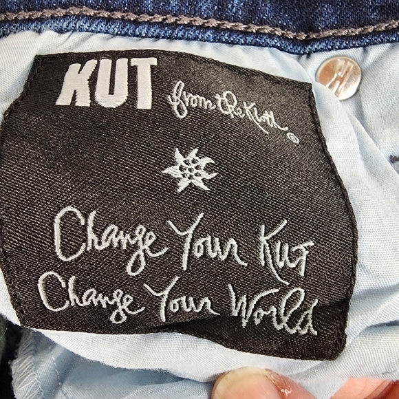 Kut From the Kloth Carlo Ankle Skinny Jean Distressed Faded Medium Blue Size  6 - Picture 4 of 13